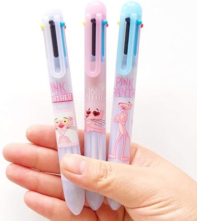 Amazon ランダムなかわいいピンクパンサー 6色ボールペン 学生文房具マーカー ライティングドローイングペン 0 5mm 1個 ペン 文房具 オフィス用品