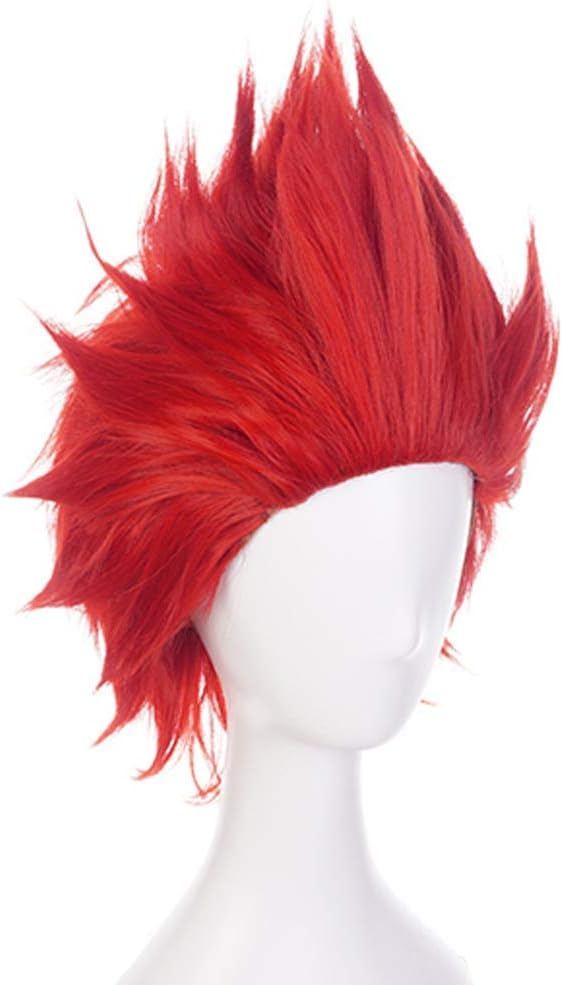 Topcosplay Anime Cosplay Wig Synthetic Wigs with free cap Short Red Wig for Halloween Costume Party, Kirishima Eijiro - Image 5