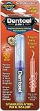 Dentool mini stainless steel explorer pick and dental scaler removes trapped food plaque and tarter (2 Pack)