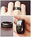 King Will Tungsten 8mm Black and Green Carbon Fiber Inlay Comfort Fit Men's Wedding Band Ring 7.5