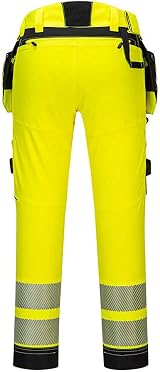 Portwest DX4 Hi-Vis Detachable Holster Pocket Trousers 32 Yellow/Black view 2