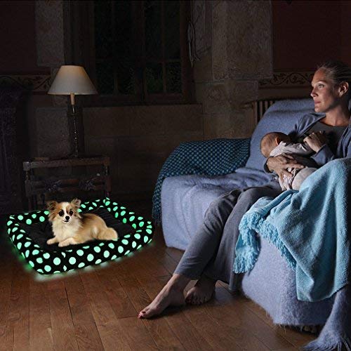 Luminous Pet Bed & Lounge with Removable Cover, Self Warming Dog Bed Cushion Pad, Soft Cozy Dog Nest Mat & Kennel