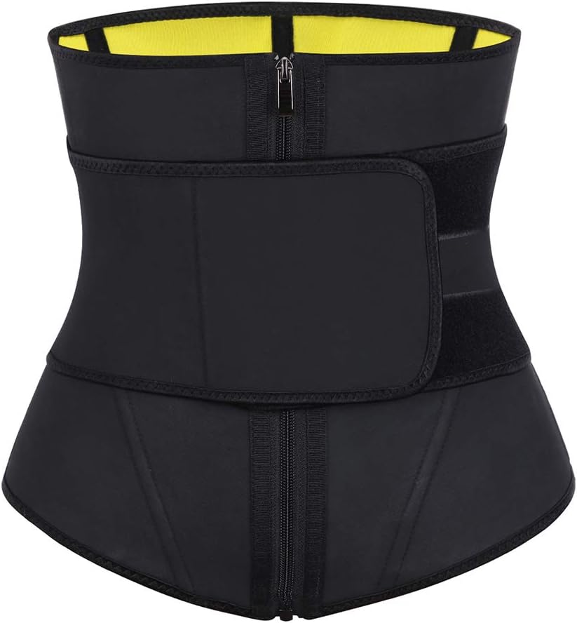 FEDNON Women's Neoprene Waist Trainer Trimmer Slimmer Belt Latex Underbust Corsets Cincher Body Shaper Sports Girdle