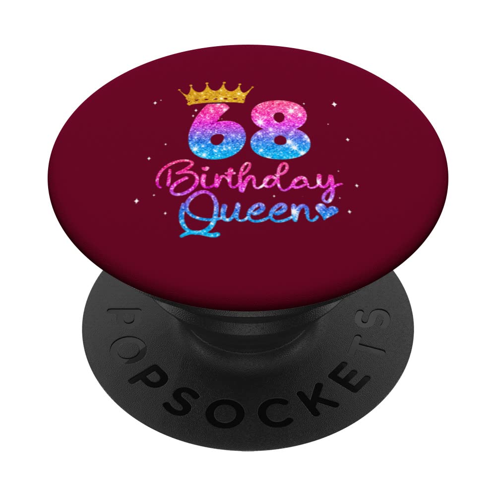 68th Birthday Women - Birthday Queen 68 PopSockets Swappable PopGrip