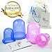 Anti Cellulite Silicone Vacuum Massage Therapy Suction Cupping Cups - Set of 4 ( 2 large + 2 Medium ) Hard & Soft CUP for Cellulite Remover & Body Massage Treatment