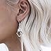 RechicGu Vintage Silver Shark Hinged Moveable Tooth Jaws Skull Hell Demon Mouth Dangle Earrings Fancy Dress