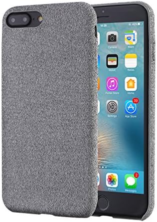 iPhone 7 Plus Case, KINCS Slim Microfiber Cloth Case Slim Fit Soft Cover for Apple iPhone 7 Plus (Gray)