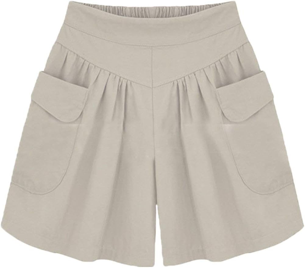 Women Wide Shorts with Shorts Casual High Young Waist Comfortable Sizes