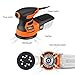 TACKLIFE Orbital Sander 5-Inch with 12Pcs Sanding Discs, Variable Speed Random Orbit Sander for DIY - PRS01A