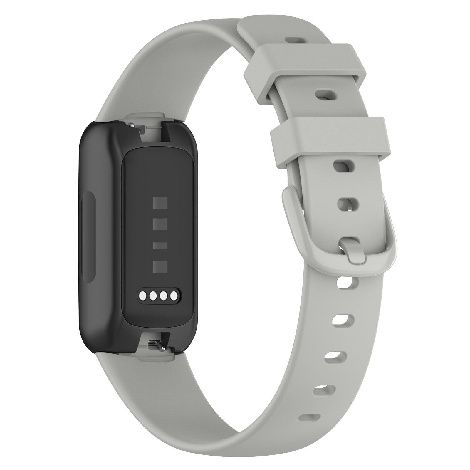 Panda Bobo Compatible for Fitbit Inspire 3 Strap, Soft Silicone Adjustable Sport Replacement Wrist Bands for Women Men (Small, Grey)