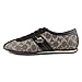 Coach Womens Ivy Signature Sneaker Black-Bark/Chestnut Size 8.5
