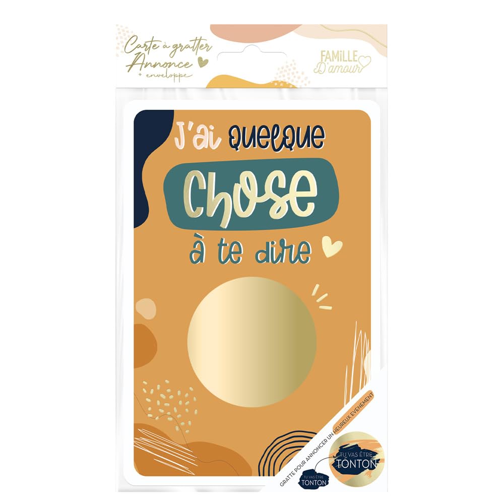 STC Scratch Card - Birth Announcement, Multi-Coloured, 10 x 10 cm, Wood, Cotton