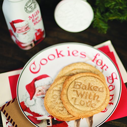 Fitz & Floyd 3 Piece Letters to Santa Collection Milk & Cookie Press, Red/White - Thumbnail 5