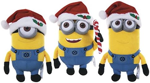 Immagini Minion Natalizi.I Minions Set Completo 3 Diversi Peluche 22cm Minion Natale Xmas Christmas Novita Film 2015 Bob Stuart Kevin Amazon It Giochi E Giocattoli