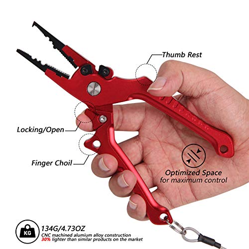 Aluminium Angelzange Hakenlöser, Fischzange Angelhaken Entferner Angel Zubehör – Bild 4