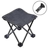 Mini Portable Folding Stool, Outdoor Folding Camping Stool, Picnic, Fishing, Travel, Hiking, Garden, Beach, Quickly-Fold Chair Oxford Cloth with Carry Bag 10” W x 10″ D x 10.2″ H