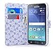 Galaxy Express 3 Case, Galaxy Luna / Amp 2 / J1 2016 Case, NageBee [Kickstand Feature] Premium PU Leather Flip Fold Wallet Case with [ID&Credit Card Slot] - Plum Blossom