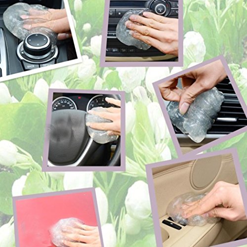 Alonea Auto Car Clean Glue Gum Gel Cleaning Air Outlet Vent Interior Keyboard Cleaner (Clear)