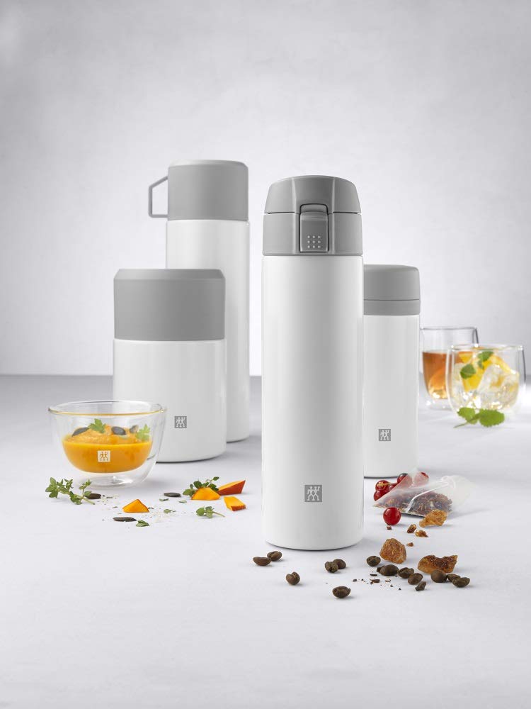 ZWILLING Thermo Isolierflasche, Integrierte Tasse, Thermokanne, Doppelwandisolierung, 1 L, Höhe: 28, 1 cm, Edelstahl, Schwarz 9