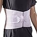 MABIS Lumbar Support Brace, Unisex Lower Back Support Brace, Adjustable Lumbar Support, White
