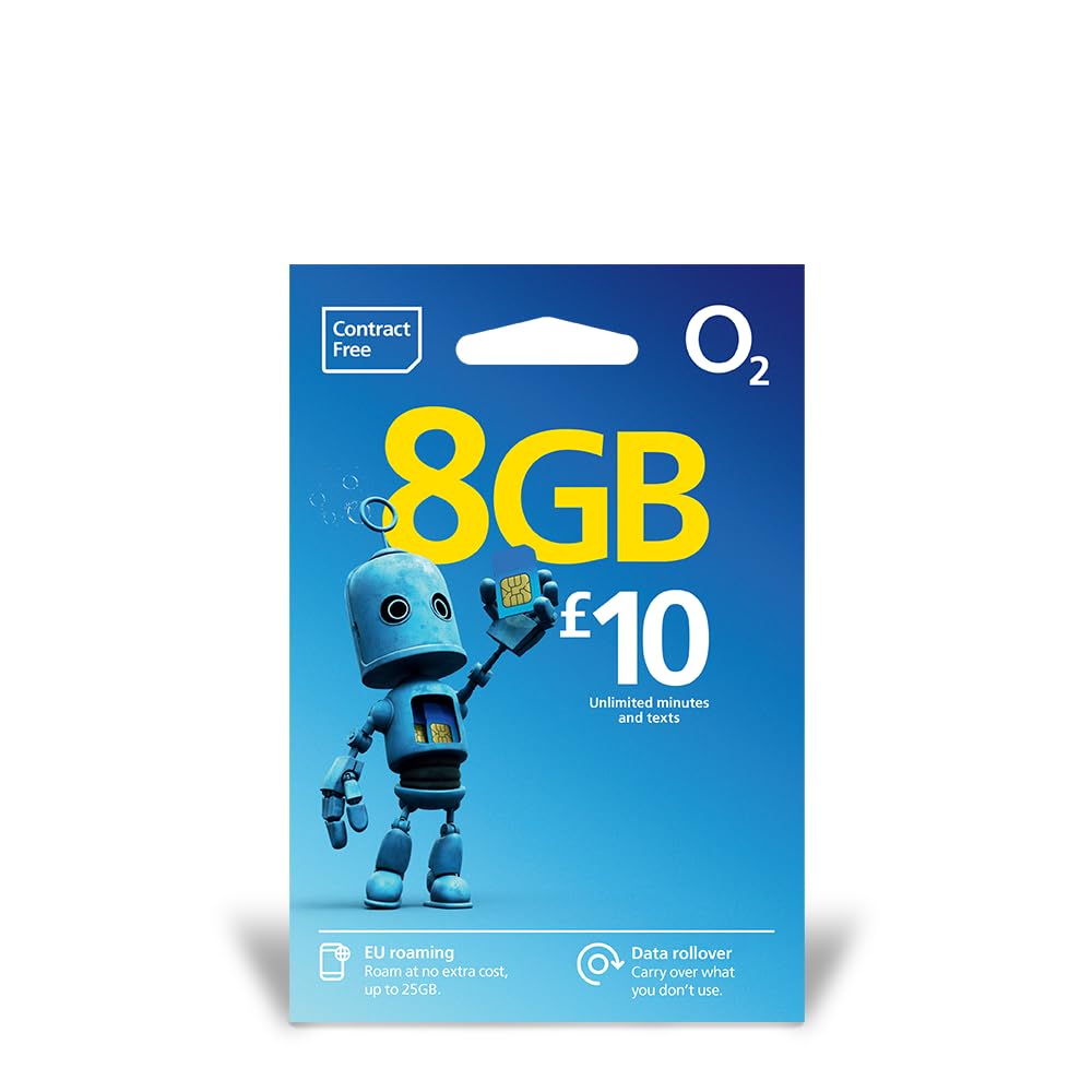 O2 Pre Pay Micro Sim Card With £10.00 Credit