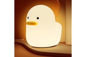 LIGHTZZ Duck Night Light for Kids, Cute Leisure DuckLamp for Nursery, ABS+SIL, Touch Control, Portable and Rechargeable Dimmable, Birthday Xmas Gifts for Boys Girls