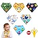 2018 Baby Bandana Drool Bibs & BPA Free Banana Teether Toothbrush Bundle - Super Soft Milk Fabric - Perfect For Sensitive Skin - Cute & Colorful Unisex Pattern - For Baby Boys & Girls 0-36 Months Old
