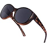 Br'Guras Polarized Oversized Wrap Around Shield Sunglasses Fit Over Sunglasses for Woman Man