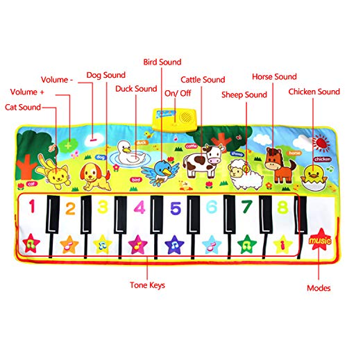 4 Children+Musical+Blanket+Keyboard+Educational