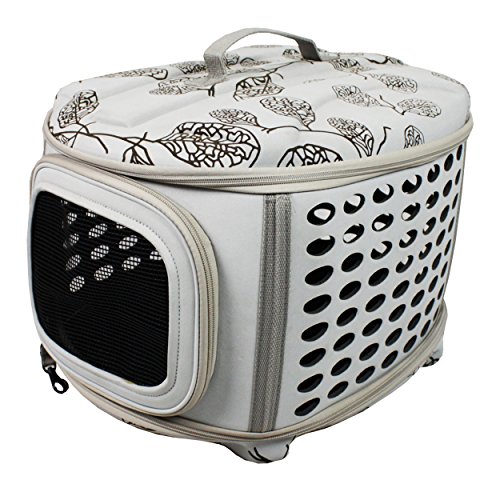 Iconic Pet Travel Carrier Lightweight, easy to Carry, 360Â° Ventilated Collapsible Zip-up Hard-Top with Handle for Indoor and Outdoor for Cats, Puppies / Small Dogs and Rabbits (for pets up to 15 lbs)