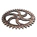 Jili Online 29cm Rustic Wooden Wall Hanging Steampunk Gear Home Shop Art Craft Decor #C