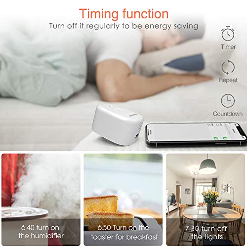 Smart Plug with USB Port 2.4 GHz WiFi Wall Outlet, Smart Plugs 4 Pack