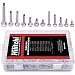 Hilitchi 295 Pieces #8 / #10 / #14 Stainless Hex Washer Head Self Drilling Sheet Metal Tek Screws with Drill Point (1/2'' to 2'' Size Inside Plastic Box)