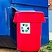 Retail Genius Oversized 8in Recycle Symbol Sticker 5 Pk for Green White & Blue Recycling Bins & Cans. Large Decals ID Recycled Plastic, Paper, Cardboard, Glass & Aluminum Recyclable Containers.