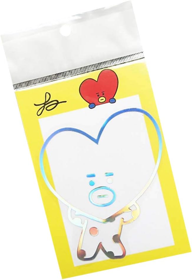 Yuxareen Kpop BTS Same Paragraph Cartoon Shape Laser Colorful Stickers Fashion Mobile Phone Stickers Refrigerator Stickers Luggage Stickers A.R.M.Y Hot Gift(V)