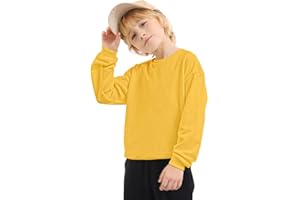 JIAHONG Kids Fleece Sweatshirts Soft Cotton Warm Crewneck Shirt Long Sleeve Pullover Sweatshirts for Boys or Girls