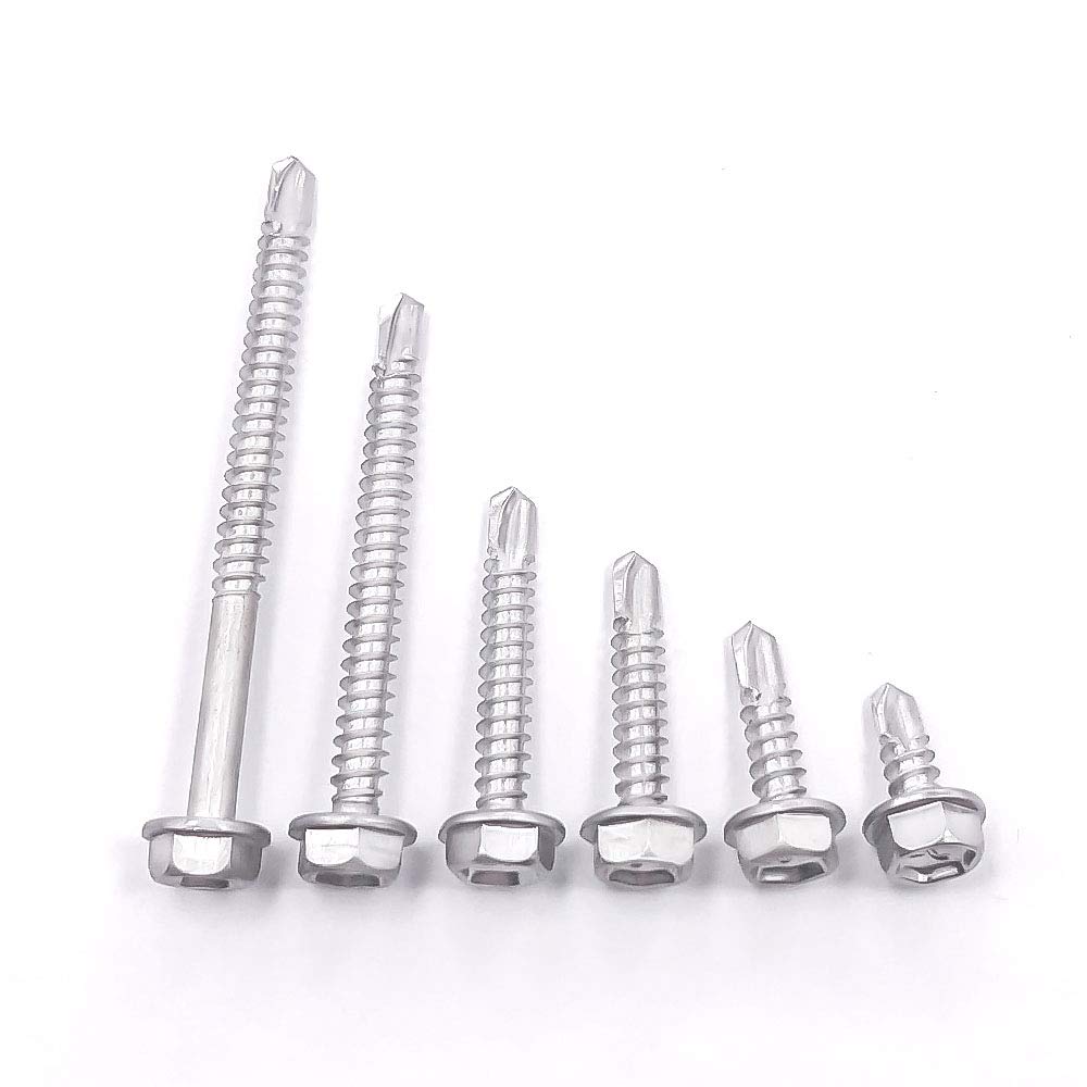 Self Tapping Sheet Metal Tek Screws 50 PCS by Eastlo Fastener 1/4 to 3