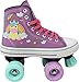 Lenexa Roller Skates for Girls - Pixie Unicorn Kids Quad Roller Skate - Indoor, Outdoor, Derby Children's Skate - Rollerskates Made for Kids - High Top Sneaker Style - Great for Beginner