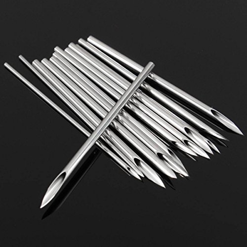 LuckyFine Disposable Sterile 2Pcs Pliers 3Pcs Forceps Needles Body Piercing Supplies Tools Kit Set