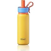 Sidagar 24 oz Tumbler, Insulated Coffee Mug with Lid and Straw, Leak Proof Portable Travel Cup, for Hot and Cold Drinks Drinks Flask for Women Yellow