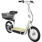 Razor EcoSmart Metro Electric Scooter â€“ Padded Seat, Wide Bamboo Deck, 16