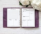 A5 Looking Ahead Monthly Reflection Insert, Six Hole Punched Refill, 1 Year Supply (Planner Not Included)