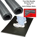 Genuine.Joe.Anti-Fatigue.Mat,.Beveled.Edge,.2.by.3-Feet,.Black,.2.Mats[#2944053]