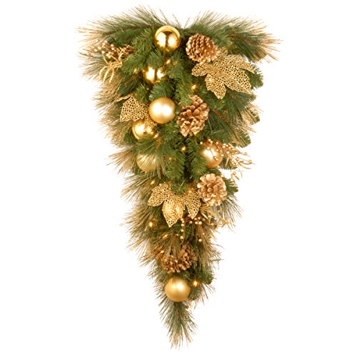 National Tree 3 Foot Decorative Collection Elegance Teardrop Tree with 50 Clear Lights (DC13-109L-3S)