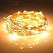String Lights,SOLMORE 33ft/10M 100 LED Fairy Lights Firefly Lights Starry Lights Copper Wire Lights Battery Operated+Remote Control 8 Modes for Christmas Party Patio Wedding Dancing Decor (Warm White)