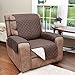 Home District Reversible Quilted Microfiber Recliner Chair Cover - Chocolate