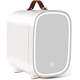 Hansburg Mini Fridge for Bedroom Mirror Skincare Cooler & Warmer Portable Small Refrigerator 4 Liter/6 can with 12v AC/DC/USB Option for Food, Drinks, Makeup, Dorm, Office and Car on Fridge.com