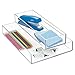 mDesign Office Supplies Desk Drawer Organizer for Scissors, Pens, Markers, Highlighters, Tape - 4