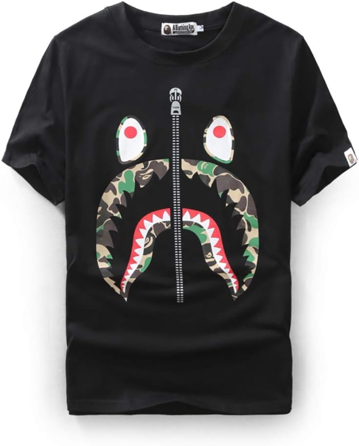 Juniors Casual Fashion Crewneck T Shirt Shark Camo Tees Tops for Teens