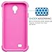 Tekcoo for Galaxy S4 Case, [Tmajor Series] [White/Pink] Shock Absorbing Hybrid Rubber Plastic Impact Defender Rugged Slim Hard Case Cover Shell for Samsung Galaxy S4 S IV I9500 GS4 All Carriers